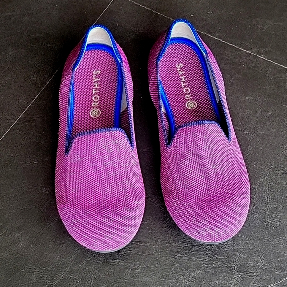 Rothy's Kids Purple Sparkle Shoe